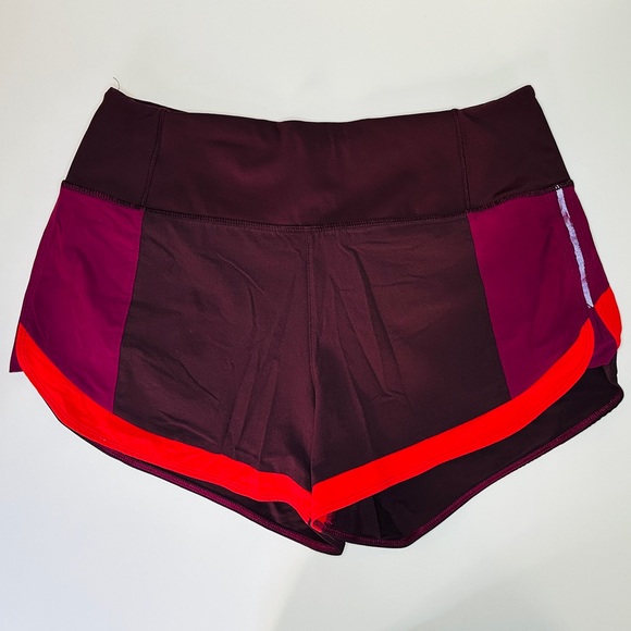 Athleta Pants - Athleta Women’s Running Free 3.5” Shorts Colorblock Maroon Red Purple size S